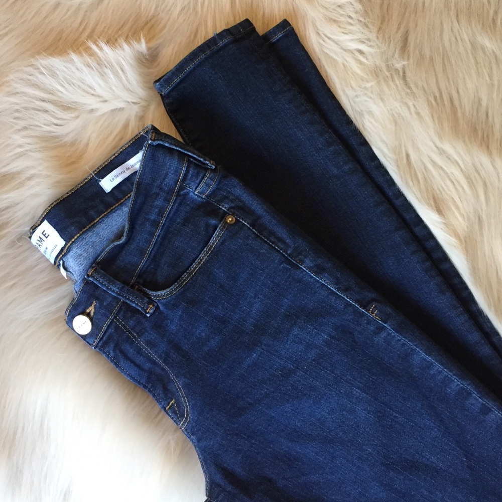 Frame Denim Women's Skinny Jeans - Dark Blue